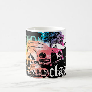 Café taza clásica del grunge de los saabs del vintage