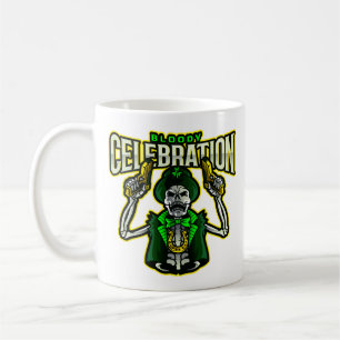 Café Taza Clásica del Leprechaun Esqueleto de Celebraci