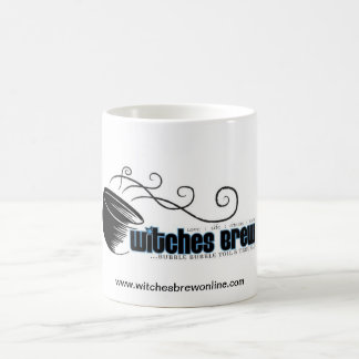 Café Taza clásica del logotipo del Brew de las brujas