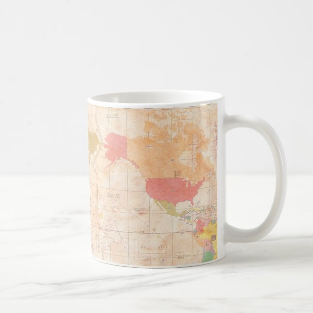 Café Taza clásica del mapa del código de país (Derecha)