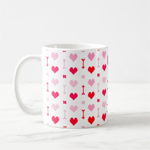 Café Taza Clásica Flechas de Amor y Flores