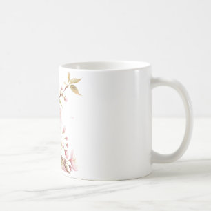 Café Taza Clásica Floral de Flor de Cerezo