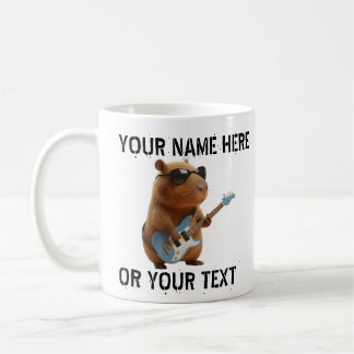 Café Taza clásica gráfica de capibara genial tocando la