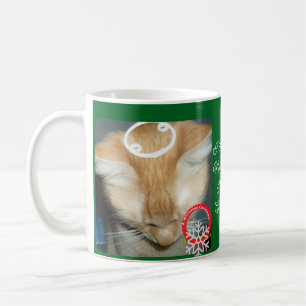 Café Taza clásica navideña caprichosa de gato de jengib