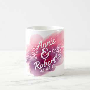 Café Taza clásica personalizada de la acuarela el del