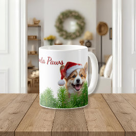 Café Taza Clásica Personalizada – Diseño de Santa Paws 