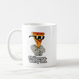 Café Taza Clásica Rebanada de Pizza de Dibujos Animados