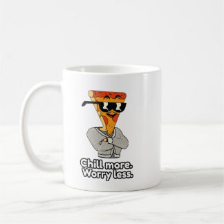 Café Taza Clásica Rebanada de Pizza de Dibujos Animados