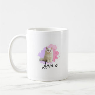 Café Taza Clásicos de Arte de Gato Adorable –  Luna