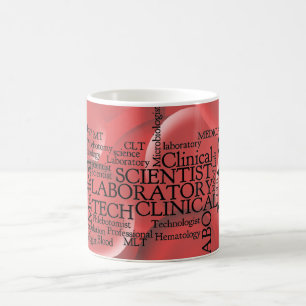 Café TAZA CLÍNICA de los GLÓBULOS del CIENTÍFICO w d