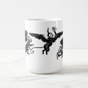 Café Taza coa alas de mago de Oz de la taza del mono