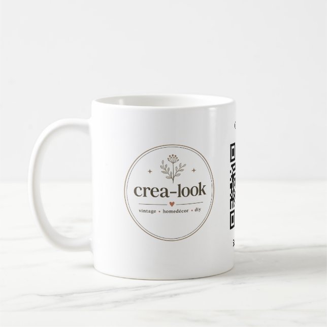 Café taza código qr de la empresa (Izquierda)