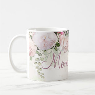 Café Taza color de rosa del regalo del día de madre de