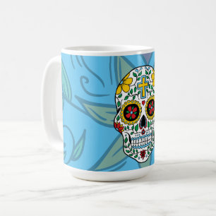 Café Taza Colorida de Cinco De Mayo de Cráneo de Azúcar