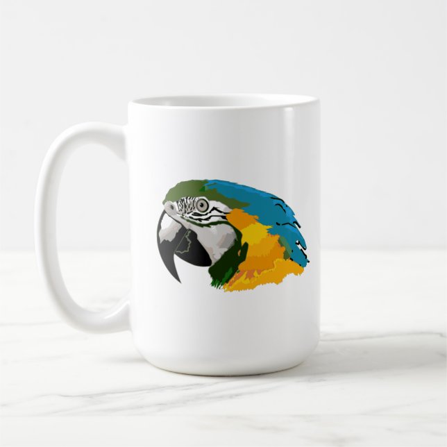Café Taza Colorida de Guacamayo (Izquierda)