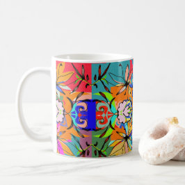 Café Taza colorida de la felicidad