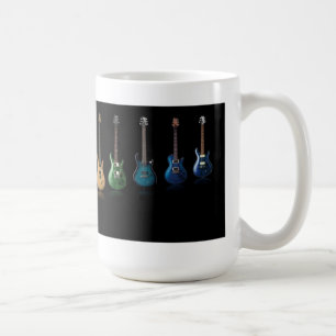 Café Taza colorida de la guitarra