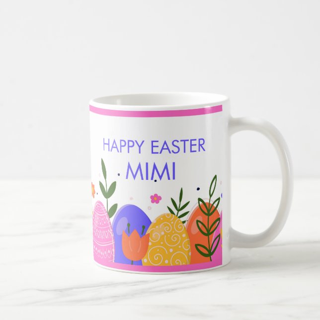 Café Taza colorida de Mimi comensal feliz (Derecha)