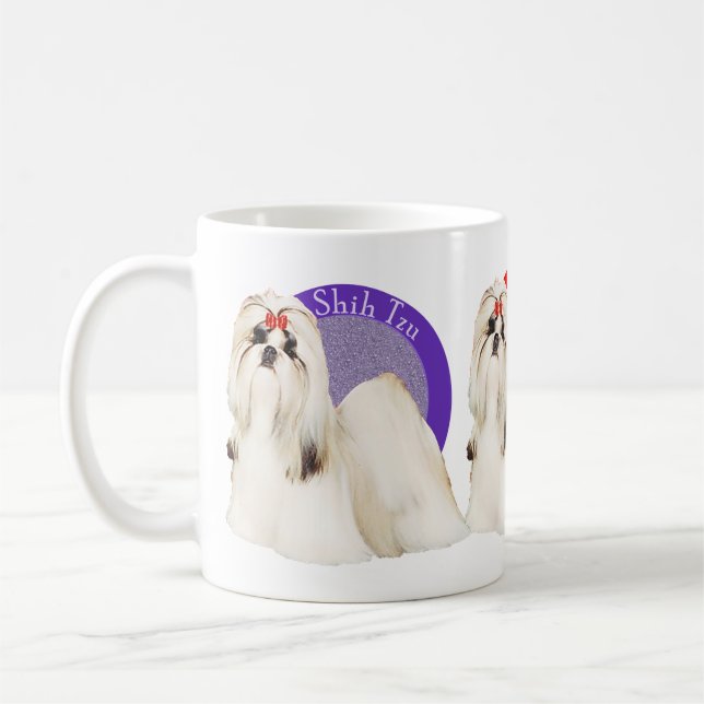 Café Taza colorida de Shih Tzu (Izquierda)
