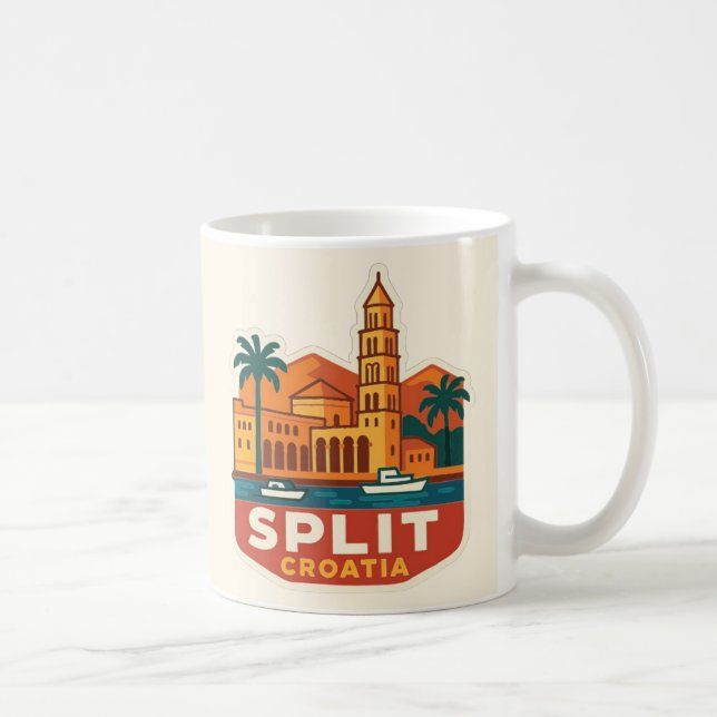 Café Taza Colorida de Split Croacia (Derecha)