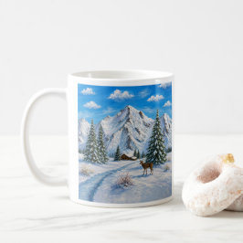 Café Taza combinada del valle de la montaña nevada