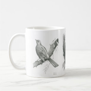 Café Taza con 3 pájaros camboyanos de Vannak Anan Prum