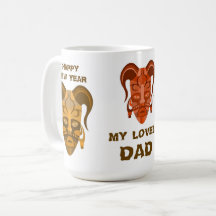 Taza con arte de máscara tradicional