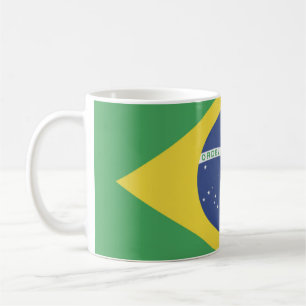 Café Taza con bandera de Brasil