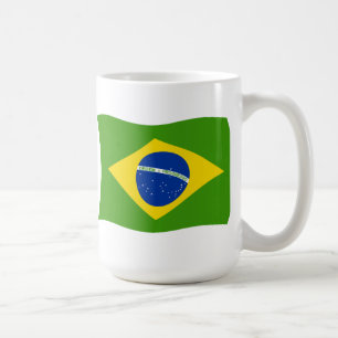 Café Taza con Bandera de Brasil