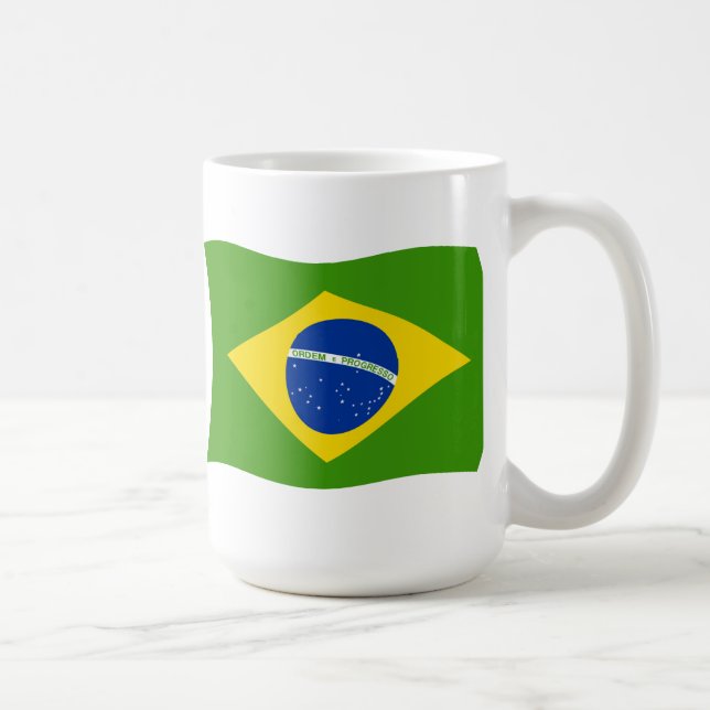Café Taza con Bandera de Brasil (Derecha)