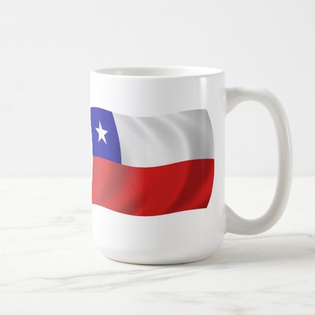 Café Taza con Bandera de Chile (Derecha)