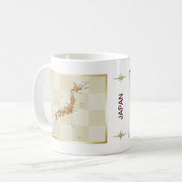 Taza con bandera de Japón y mapa