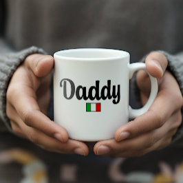 Café Taza con bandera italiana de Papá