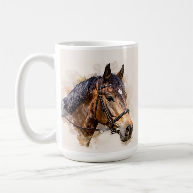 Café Taza con Cabeza de Caballo (Izquierda)