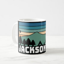 Taza con calcomanía de Jackson Hole WY