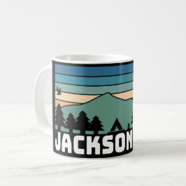 Café Taza con calcomanía de Jackson Hole WY