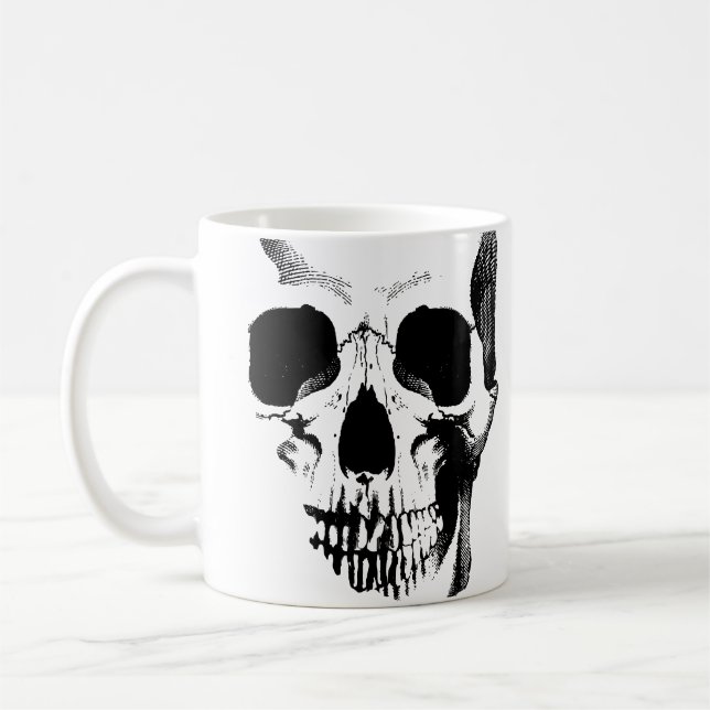 Café Taza con Cara de Calavera (Izquierda)