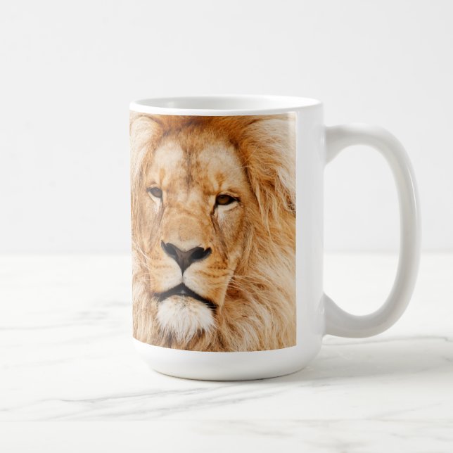 Café Taza con Cara de León (Derecha)