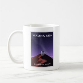 Café Taza con cartel retro del cielo estrellado de Maun