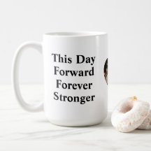 Taza con cita de boda personalizada – "Por siempre