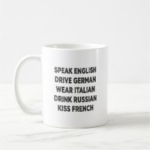 Taza con cita de estilo de vida alemán y texto en 