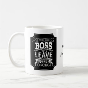 Café Taza con Cita de Gran Jefe Personalizada Gracias
