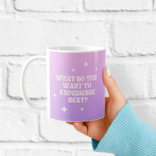 Café Taza con cita de manifestación de motivación espir