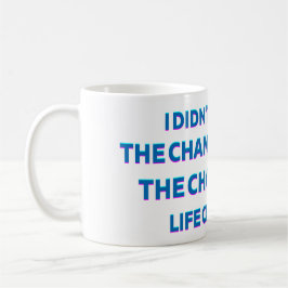 Café Taza con cita de vida de champán