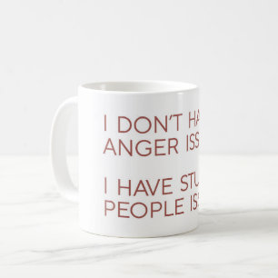 Café Taza con cita divertida sobre problemas de ira