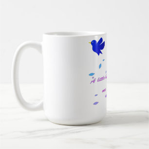 Café Taza con cita floral de colores con positividad fl
