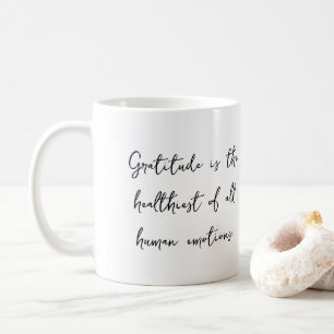 Café Taza con cita inspiradora de gratitud