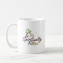 Taza con cita positiva: “Bebe y llénate de espirit