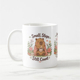 Café Taza con cita positiva de capibara lindo