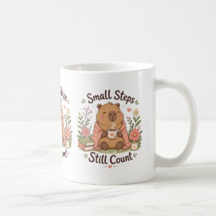 Café Taza con cita positiva de capibara lindo